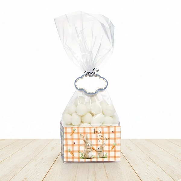 Kit Fundo Retangular Páscoa - Lovely Garden - 8,5x4,5x5cm - 10 unidades - Cromus - Rizzo