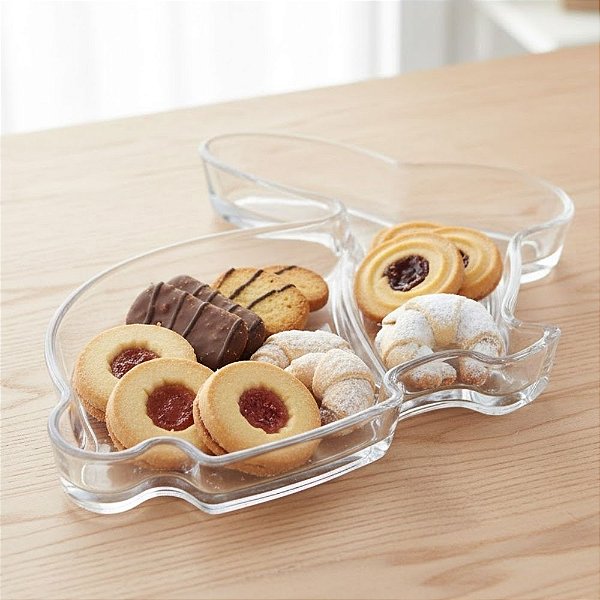 Prato de Vidro de Páscoa - Coelho Transparente - 22x17x3cm - 1 unidade - Cromus - Rizzo