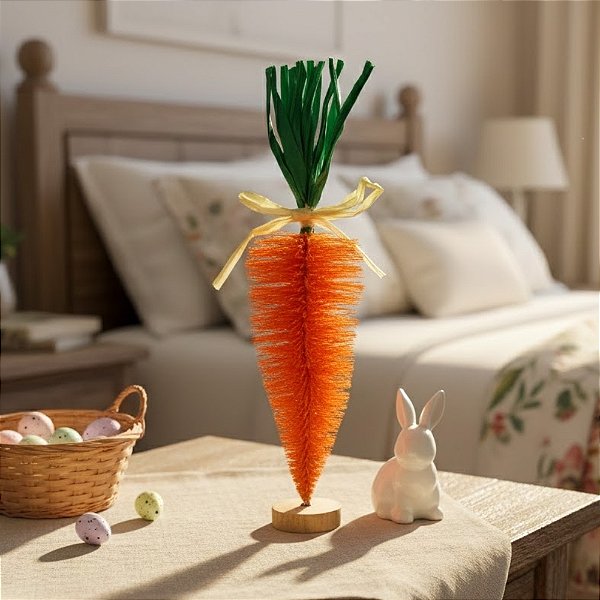 Enfeite Decorativo de Páscoa - Cenoura com Glitter - 25cm - 1 unidade - FlorArte - Rizzo