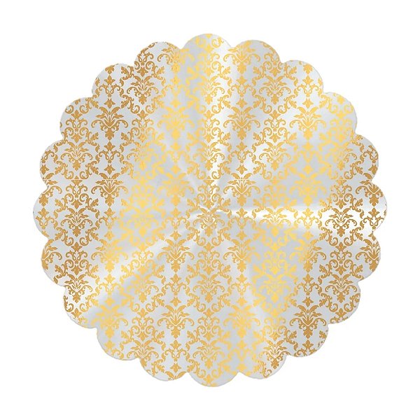 Tapetinho Para Doces - Arabesque Ouro - 7cm - 100 unidades - Cromus - Rizzo