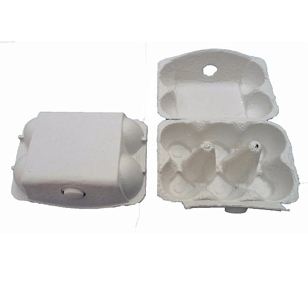 Mini Caixa Cru para 6 Ovos 50g - 14,5x10,5x7,5cm - 210 unidades - Rizzo