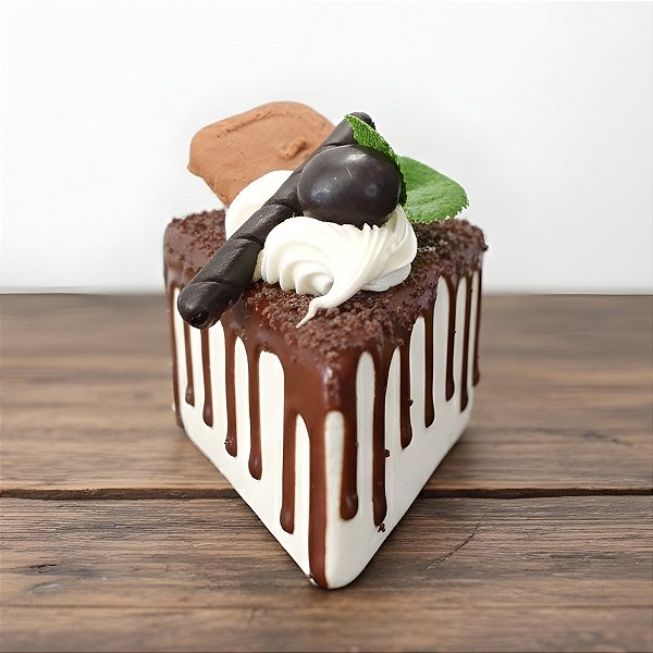 Fatia de Bolo com Chantilly Fake com Imã - 10cm - 1 unidade - Rizzo