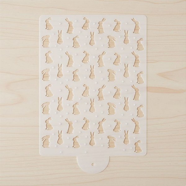 Stencil de Páscoa - Coelhinhos - 15x20cm - 1 unidade - Cromus - Rizzo