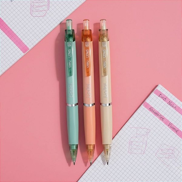 Lapiseira Linfini Triângular com Borracha e Mina de Grafite - Soft Grip - Sortido - Ponta 0.5mm - Caixa - 36 unidades -