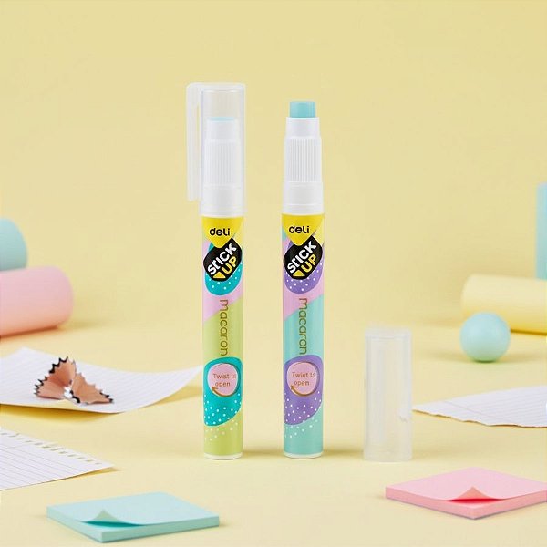 Cola Bastão Stick Macarrons - 2,2g - Caixa - 24 unidades - Deli - Rizzo