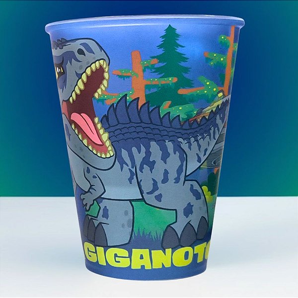 Copo de Plástico Dinossauros - Giganotosaurus - 280ml - 1 unidade - Plasútil - Rizzo