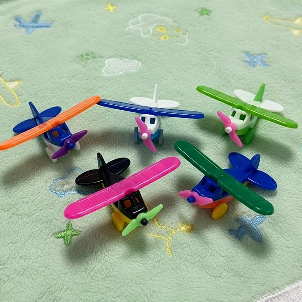 Mini Brinquedo Avião - Sortido - 4x5cm - 5 unidades - Rizzo