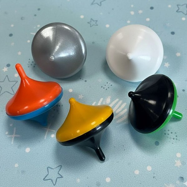 Mini Brinquedo Pião - 3x3cm - 5 unidades - Rizzo