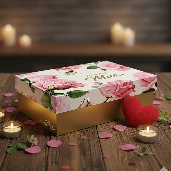 Caixa Retangular com Tampa - Mãe Clássica - 20x15x7cm - 5 unidades - Regina - Rizzo
