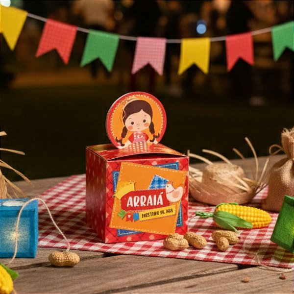 Caixa Pop Up  - Arraiá Arretado - 15cm - 1 unidade - Cromus  - Rizzo