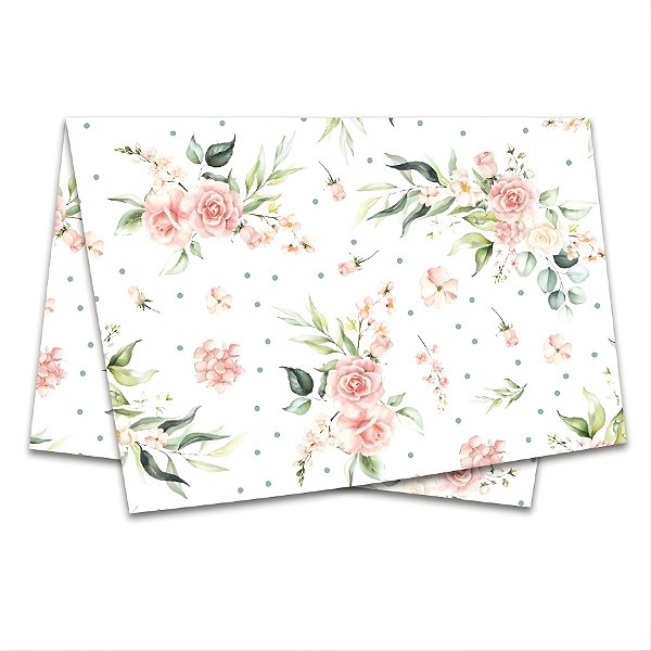 Papel Seda - 50x70cm - Alice Floral - 10 unidades - Rizzo
