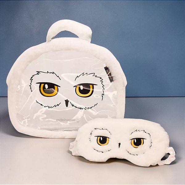 Conjunto Necessaire e Máscara de Dormir - Edwiges - Harry Potter - 1 unidade - Zona Criativa - Rizzo