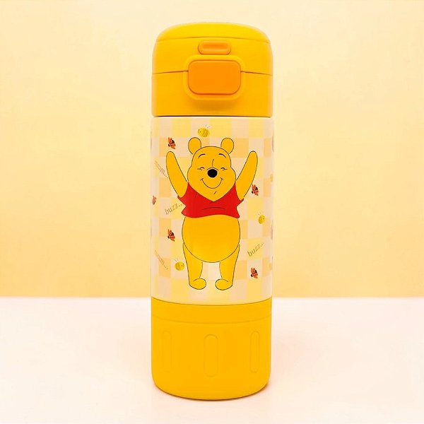 Garrafa Térmica Capsule - Ursinho Pooh - 450ml - Disney Original - 1 unidade - Zona Criativa - Rizzo