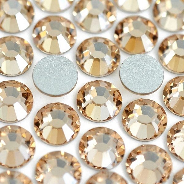 Cartela Adesiva - Chaton - Champagne - 3mm - 840 unidades - 1 unidade - Rizzo