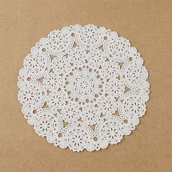 Fundo Rendado de Papel - Branco - 25cm  - 24 unidades - Rizzo