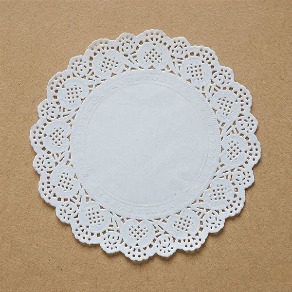 Fundo Rendado de Papel - Branco - 35cm  - 24 unidades - Rizzo