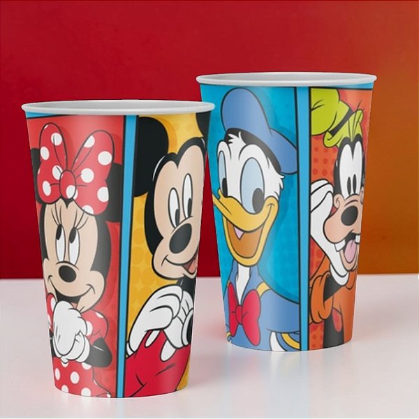 Copo de Papel - Mickey e Amigos - 180ml - Disney Original - 8 unidades - Regina - Rizzo