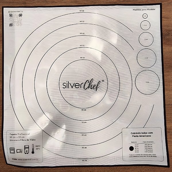 Tapete de Fibra de Vidro e Silicone - 33x33cm - 1 unidade - Rizzo