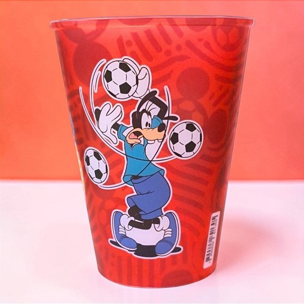 Copo de Plástico Pateta - Vermelho - 280ml - Disney Original - 1 unidade - Plasútil - Rizzo