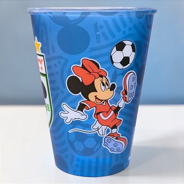 Copo de Plástico Minnie e Mickey - Azul - 280ml - Disney Original - 1 unidade - Plasútil - Rizzo