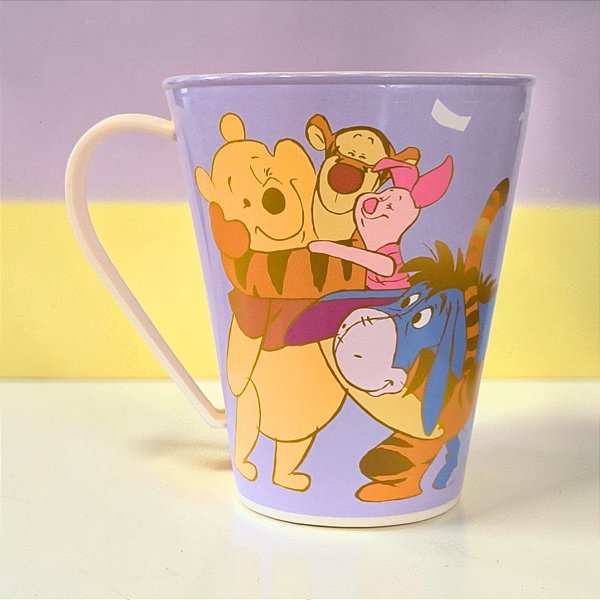 Caneca de Plástico Ursinho Pooh - Lilás - 360ml - Disney Original - 1 unidade - Plasútil - Rizzo