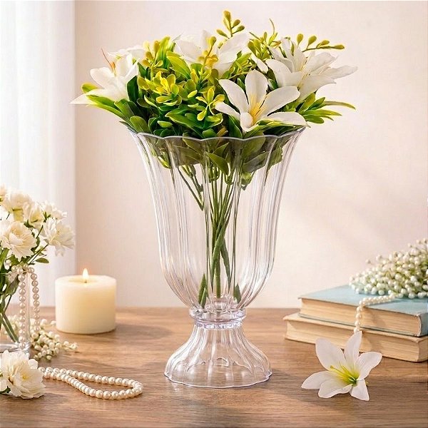 Vaso Decorativo - Slim - Transparente - 17cm - 1 unidade - Rizzo