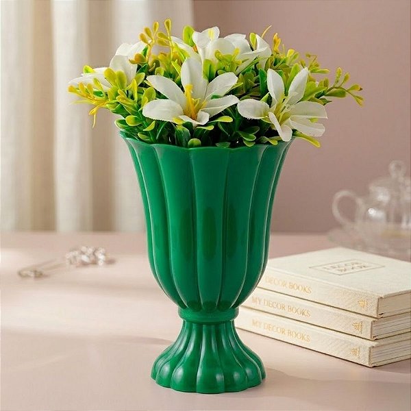 Vaso Decorativo - Slim - Verde Bandeira - 17cm - 1 unidade - Rizzo