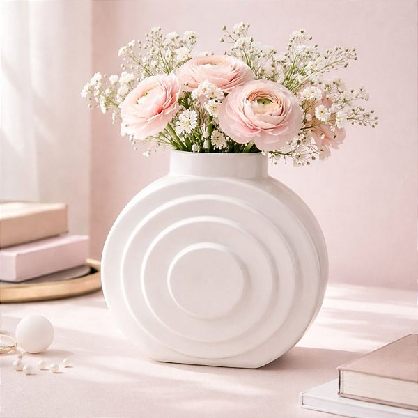 Vaso Decorativo - Orbe - Branca - 15cm - 1 unidade - Rizzo