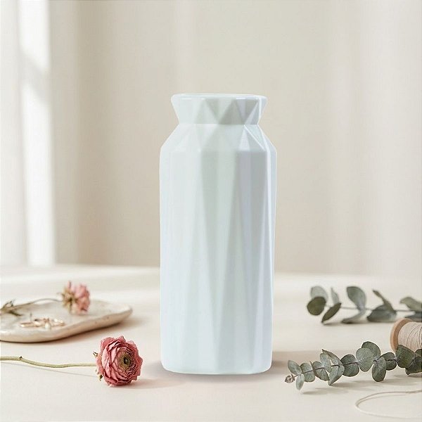 Vaso Decorativo - Glam - Branco - 15,5cm - 1 unidade - Rizzo