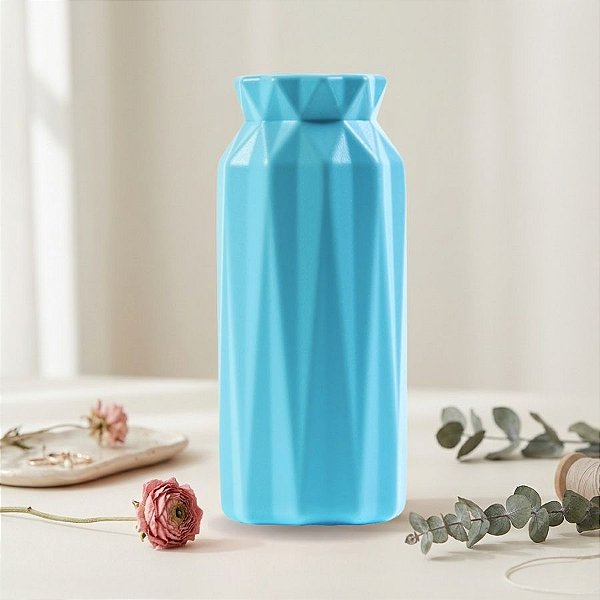 Vaso Decorativo - Glam - Azul Bebê - 15,5cm - 1 unidade - Rizzo