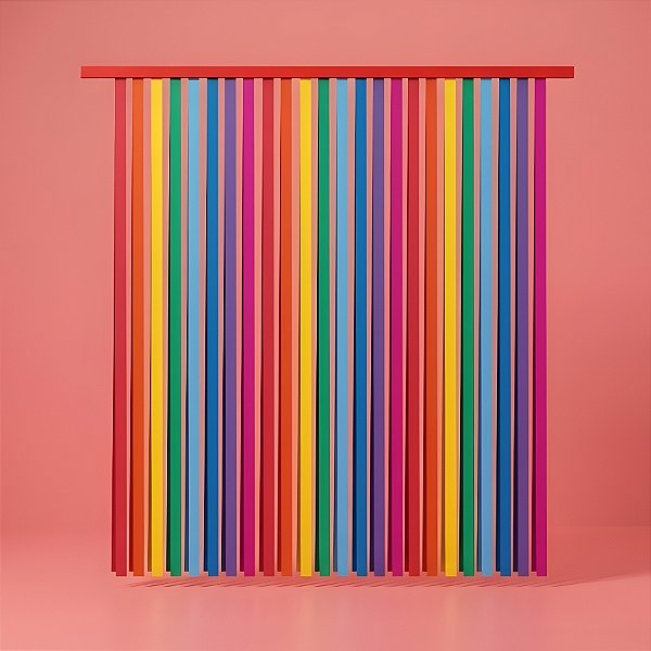 Cortina Decorativa Fitas TNT Colorida - Arraiá - 100x180cm - 1 unidade - Regina - Rizzo