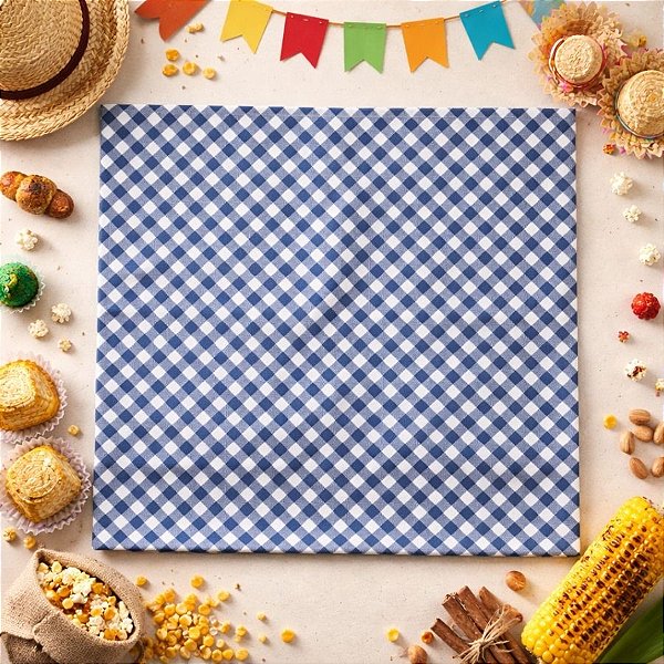 Guardanapo Chita Xadrez - Azul Marinho - 40cm - 1 unidade - Rizzo