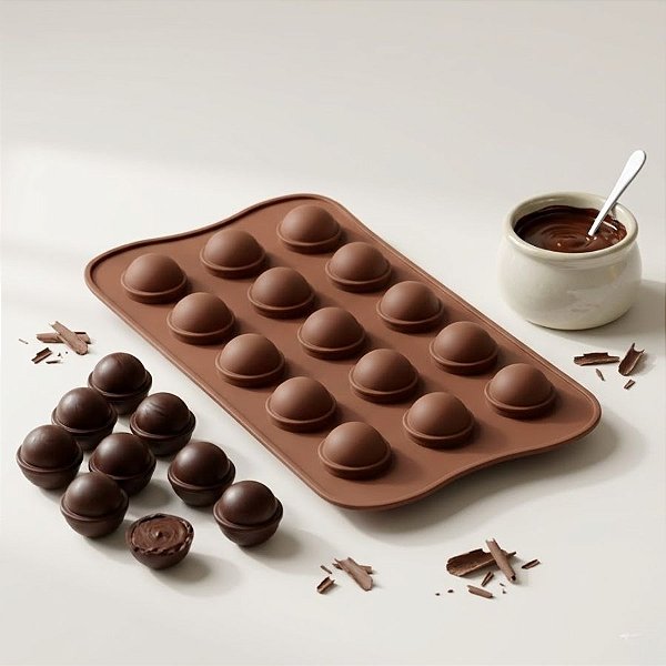 Forma de Silicone - Bombom Redondo - 22x11 cm - 1 unidade - Rizzo