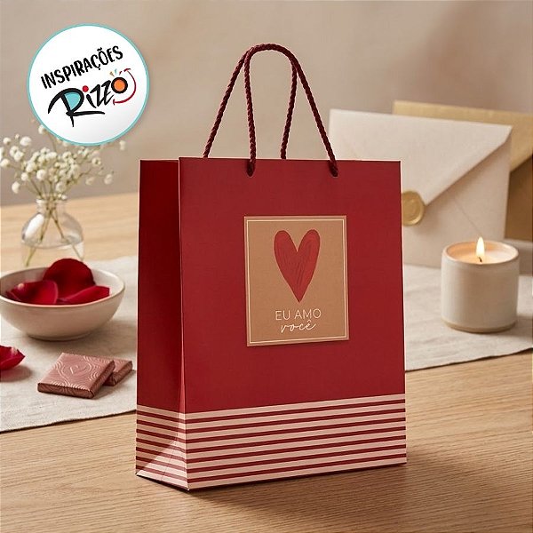 Sacola de Papel Premium - Season Love - 26x31x10cm - 1 unidade - Cromus - Rizzo