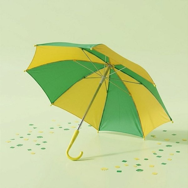 Mini Guarda-Chuva - Verde e Amarelo - Sortido - 42cm - 1 unidade - Rizzo
