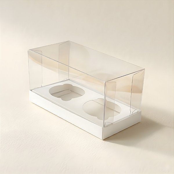 Caixa Berço Para Mini Bolo Duplo - Branco - 17x8,5x8,5cm - 10 unidades - Assk - Rizzo