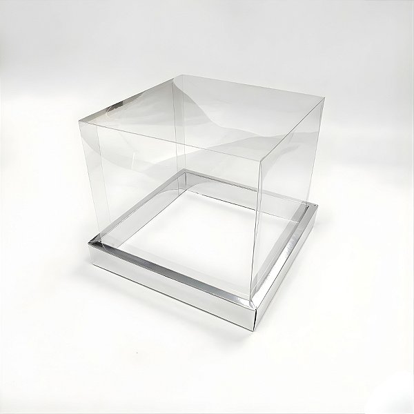 Caixa Para Panetone 250g (12x12x12cm) Prata - 5 unidades - Assk - Rizzo