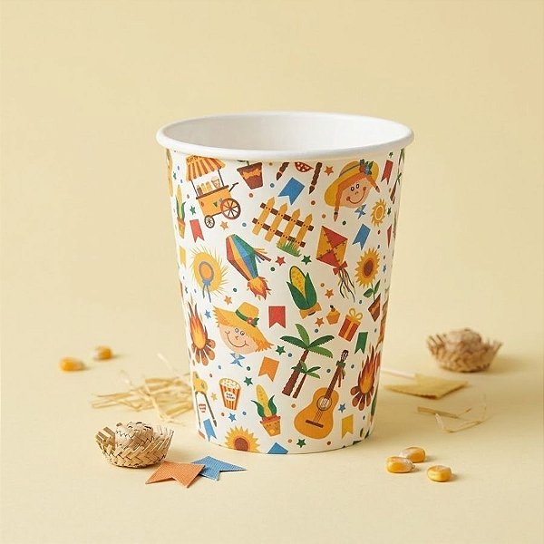 Copo de Papel -  Festa Junina - 8cm - 10 unidades - Rizzo