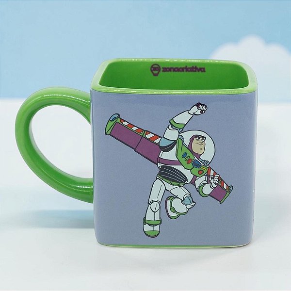 Caneca de Cerâmica - Buzz Lightyear - Toy Story - 300ml - Disney Original - 1 unidade - Zonacriativa - Rizzo