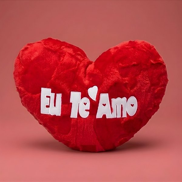 Coração de Pelúcia Eu Te Amo - Modelo 6 - 32x25x7cm - 1 unidade - Rizzo