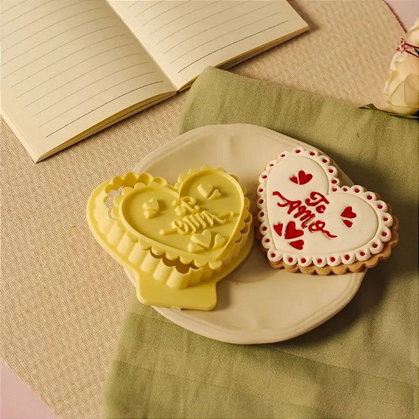 Kit Cortador Carimbo - Te Amo - 8cm - 1 unidade - BlueStar - Rizzo