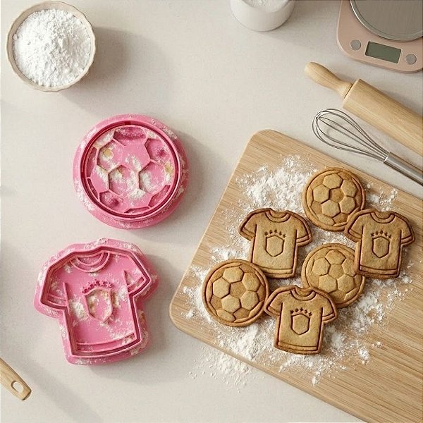 Kit Cortador + Carimbo Futebol - Ref. 1071 - 5cm - 1 unidade - RR Cortadores - Rizzo