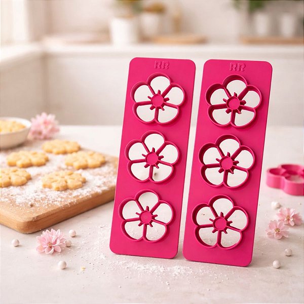 Régua Cortador Flor 6 Pétalas - Ref. 1635 - 4cm - 1 unidade - RR Cortadores - Rizzo