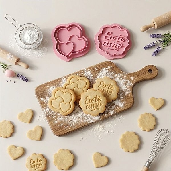 Kit Cortador + Carimbo Eu Te Amo - Ref. - 4,5cm - 1 unidade - RR Cortadores - Rizzo