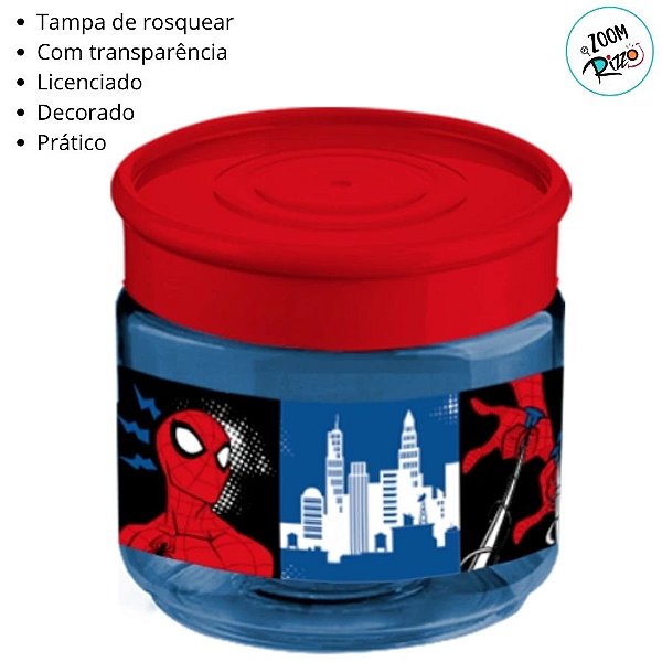 Pote de Plástico Organizador - Homem Aranha - 160ml - 1 unidade - Disney Original - Rizzo