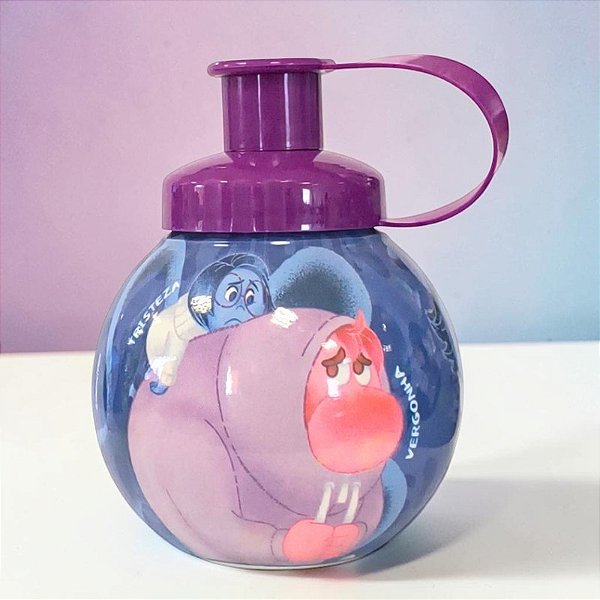 Garrafa Squeeze Bola Divertidamente - Roxa e Azul - 250ml - 1 unidade - Disney Original - Rizzo