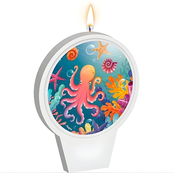 Vela Plana - Fundo do Mar - 7x8,5cm - 1 unidade - Regina - Rizzo