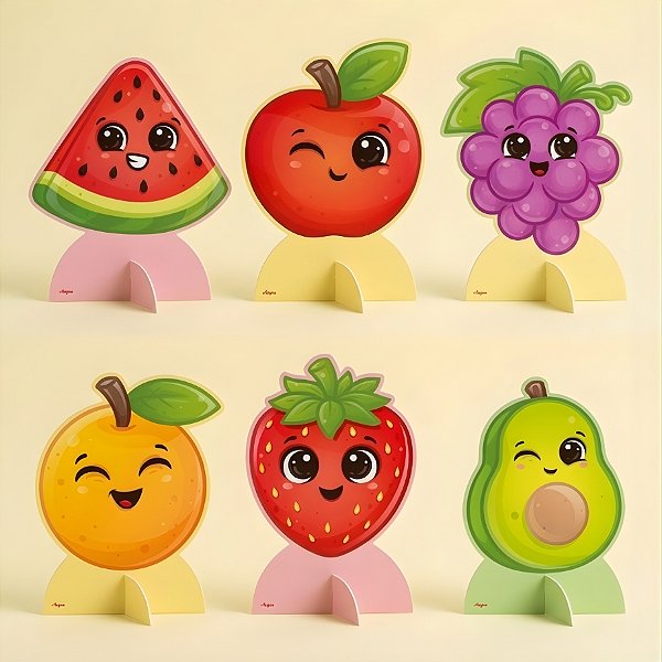Decoração de Mesa - Frutinhas - 17x20x12cm - 6 unidades - Regina - Rizzo