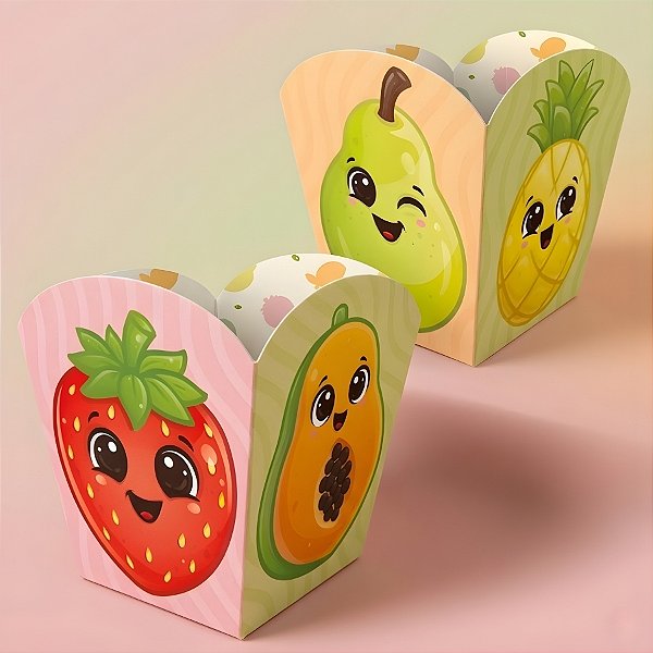 Cachepot - Frutinhas - 6,5x9x6,5cm - 4 unidades - Regina - Rizzo