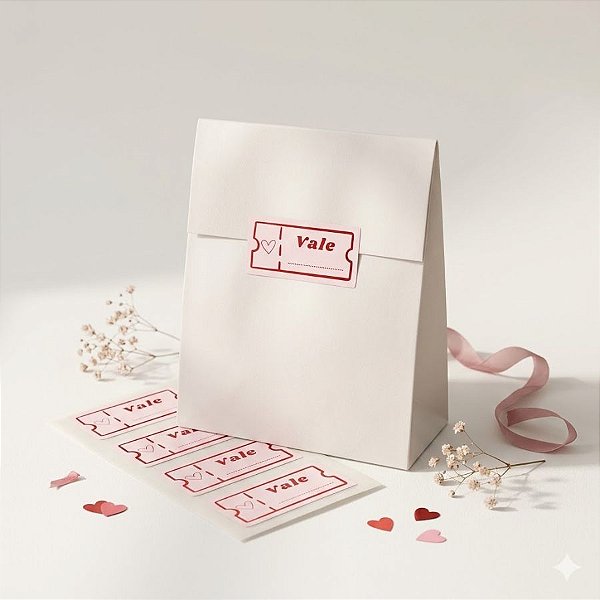 Adesivo Vale Rosa - Ref.2527 - Hot Stamping - 4cm - 20 unidades - Stickr - Rizzo